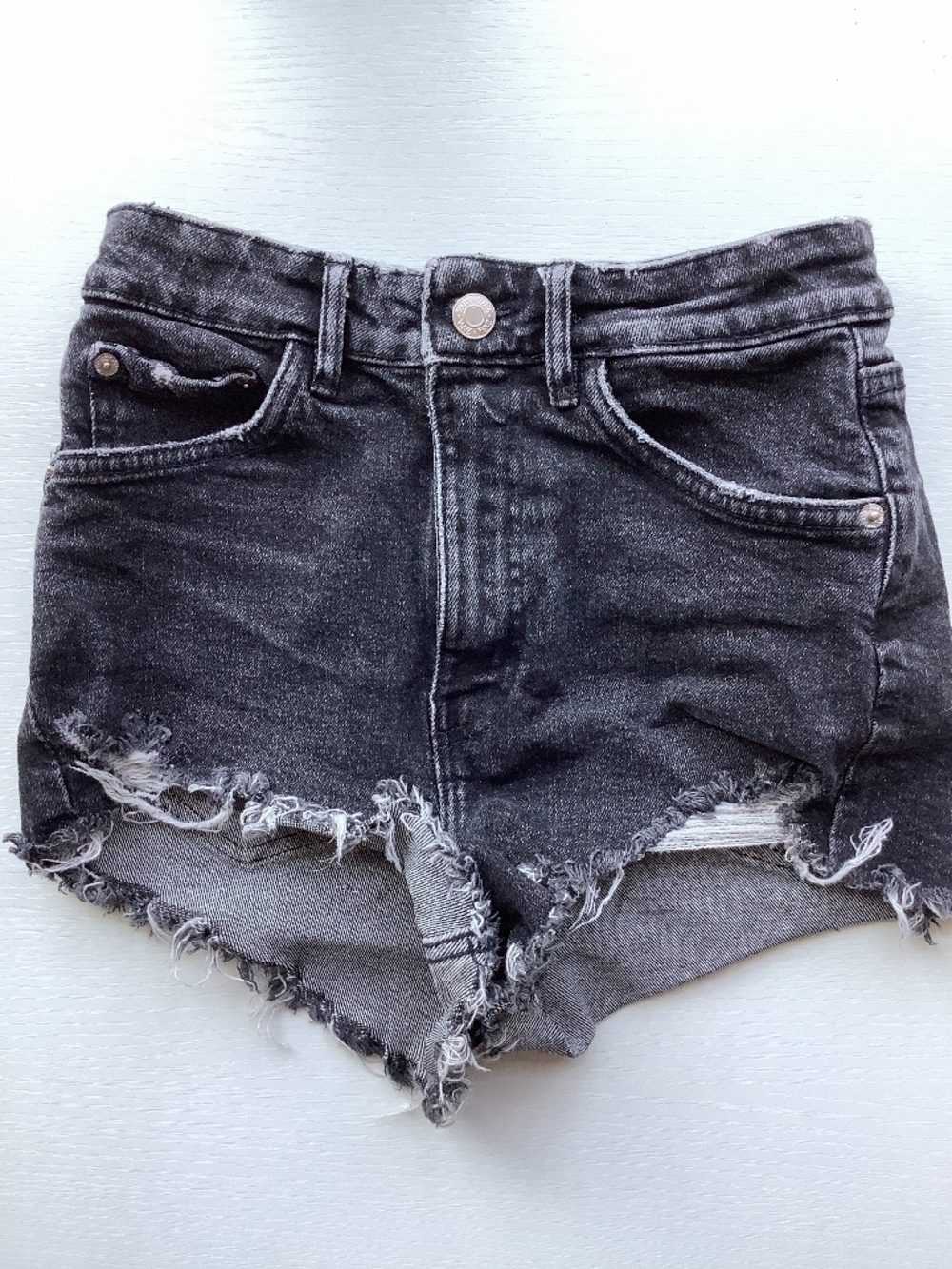 Zara High Rise Denim Shorts, 2